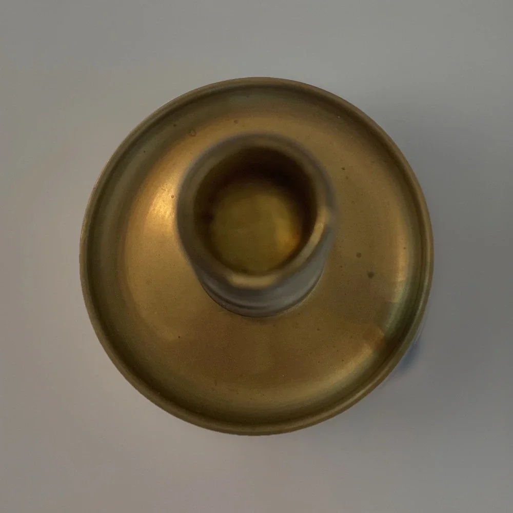 Maitland-Smith Brass Candlesticks Set of 2 Vintage Spindle Taper Holders 8.5